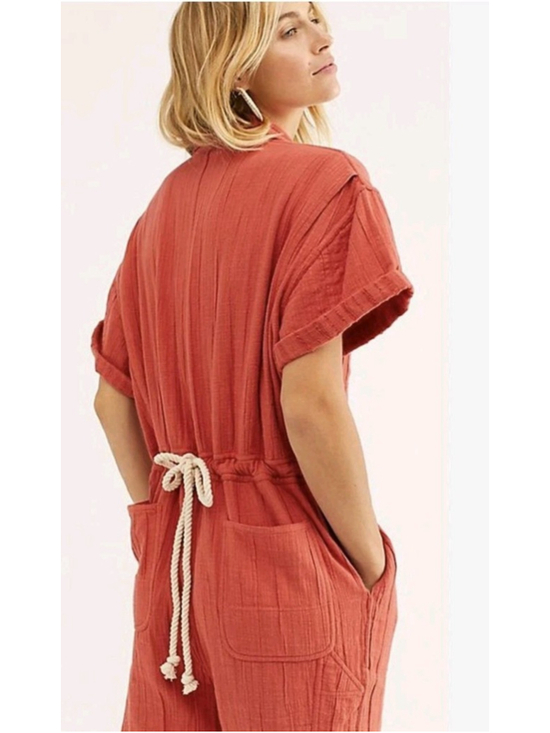 Free People Pants - Free People Totally Crushin’ Jumpsuit Endless Summer One Piece Red/ Rouge Sz S
